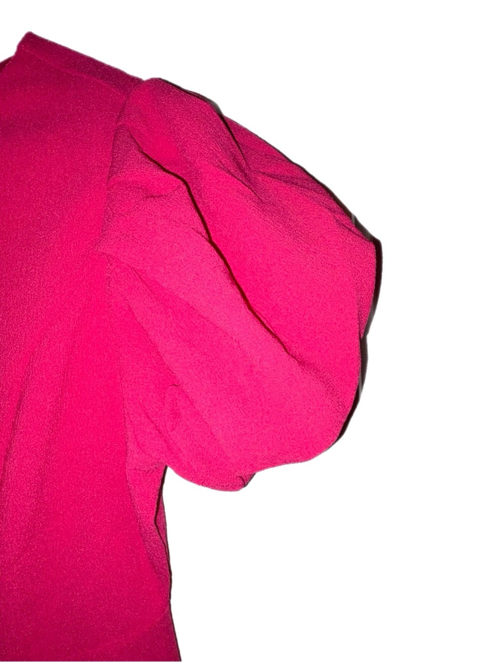 Sugarlips Zemira Rosette Bubble Sleeve Mini Dress Fuchsia Size Small NWT - Picture 9 of 11